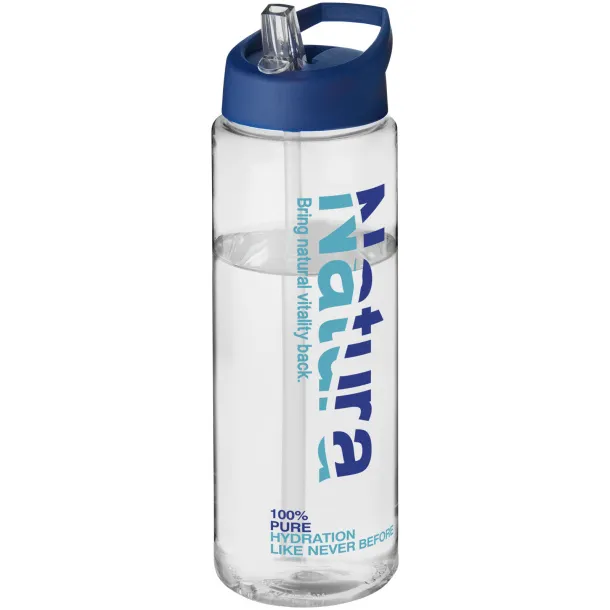 H2O Vibe 850 ml spout lid sport bottle - Unbranded White Blue