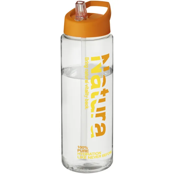 H2O Vibe 850 ml spout lid sport bottle - Unbranded White Orange