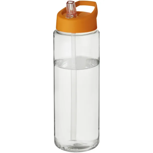 H2O Vibe 850 ml spout lid sport bottle - Unbranded White Orange