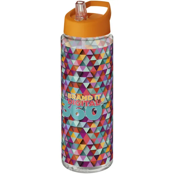 H2O Vibe 850 ml spout lid sport bottle - Unbranded White Orange