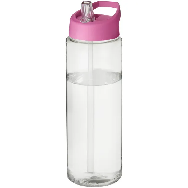 H2O Vibe 850 ml spout lid sport bottle - Unbranded White Transparent pink