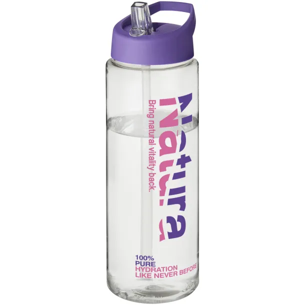 H2O Vibe 850 ml spout lid sport bottle - Unbranded White Purple