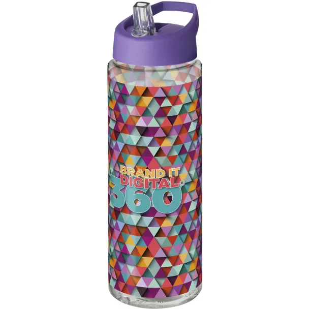 H2O Vibe 850 ml spout lid sport bottle - Unbranded White Purple