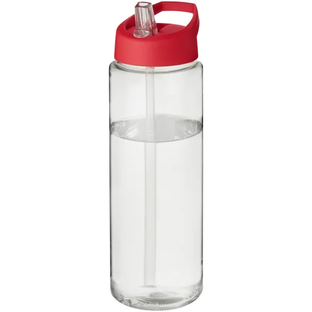 H2O Vibe 850 ml spout lid sport bottle - Unbranded White Red