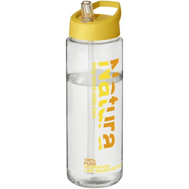 H2O Vibe 850 ml spout lid sport bottle - Unbranded White Yellow