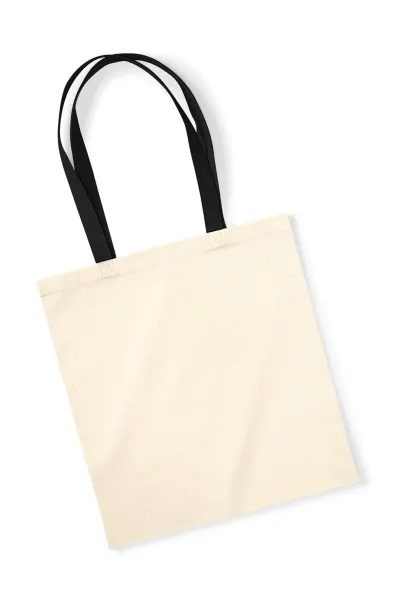  EarthAware™ Organic Bag for Life - Contrast Handle, 340 g/m² - Westford Mill Natural Black