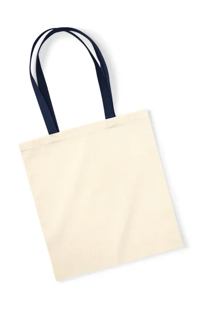  EarthAware™ Organic Bag for Life - Contrast Handle, 340 g/m² - Westford Mill Natural French Navy