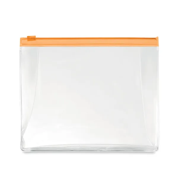 COSMOBAG Cosmetic pouch with zipper transparent orange