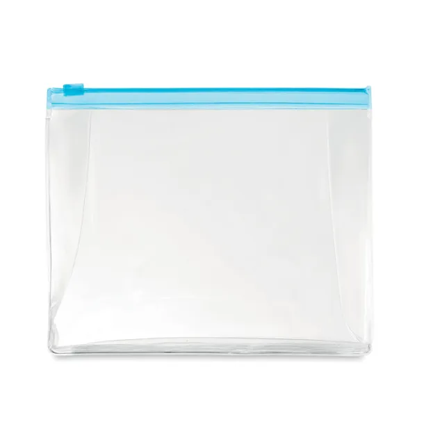 COSMOBAG Cosmetic pouch with zipper transparent blue