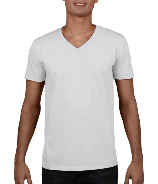  Gildan Mens Softstyle® V-Neck T-Shirt - Gildan Bijela