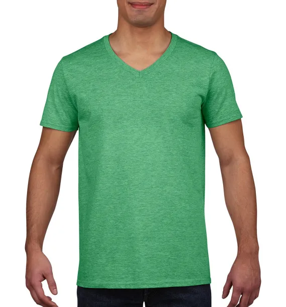  Gildan Mens Softstyle® V-Neck T-Shirt - Gildan Heather Irish Green