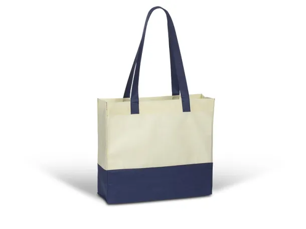 BARBARA duo color non woven shopping bag - BRUNO Blue