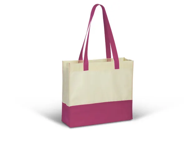 BARBARA duo color non woven shopping bag - BRUNO Ciklama