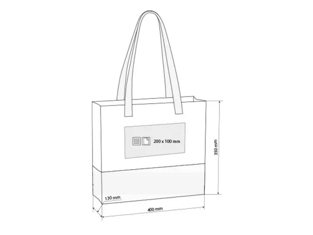 BARBARA duo color non woven shopping bag - BRUNO Ciklama