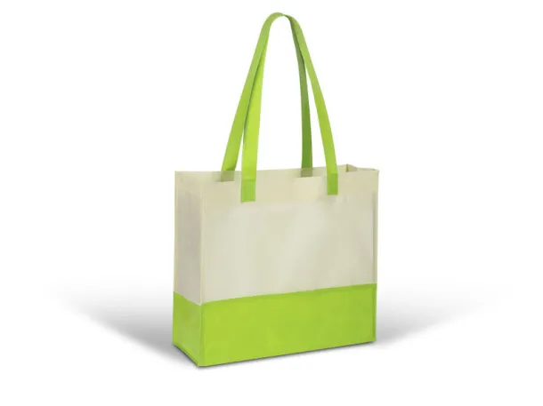 BARBARA duo color non woven shopping bag - BRUNO Kiwi