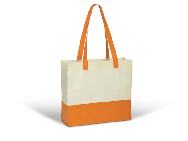 BARBARA duo color non woven shopping bag - BRUNO Orange