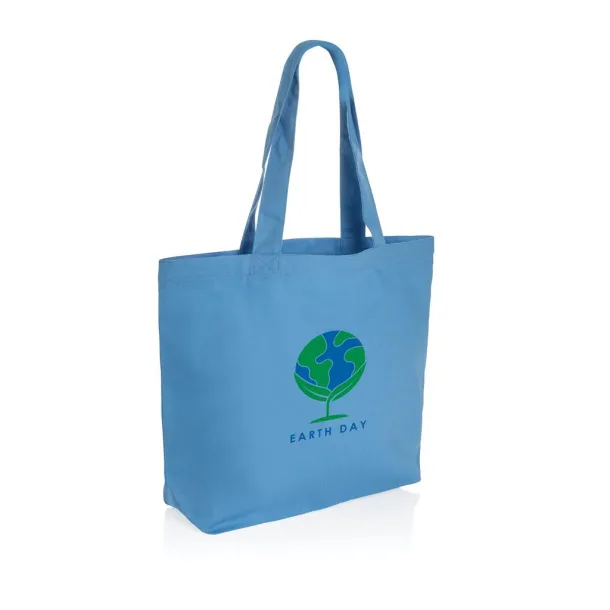  Impact AWARE™ recycled canvas shopper w/pocket 240 gsm - XD Collection blue 