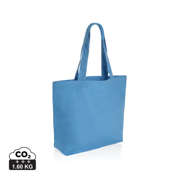  Impact AWARE™ recycled canvas shopper w/pocket 240 gsm - XD Collection blue 