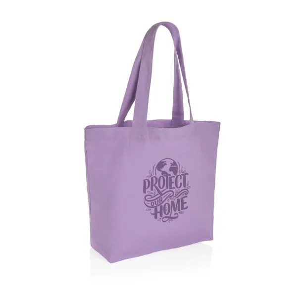  Impact AWARE™ recycled canvas shopper w/pocket 240 gsm - XD Collection purple 