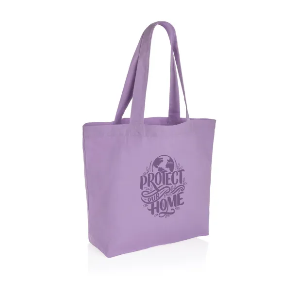  Impact AWARE™ recycled canvas shopper w/pocket 240 gsm - XD Collection purple 