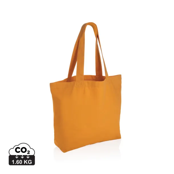  Impact AWARE™ recycled canvas shopper w/pocket 240 gsm - XD Collection Orange 