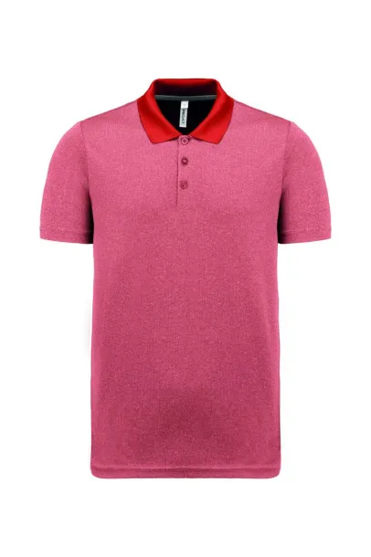  ADULT SHORT-SLEEVED MARL POLO SHIRT - Proact Coral