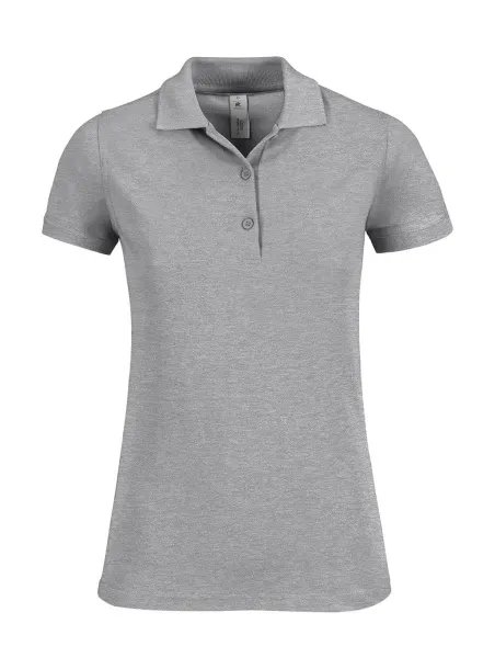  Safran Timeless/women Polo - B&C Inspired Heather Grey