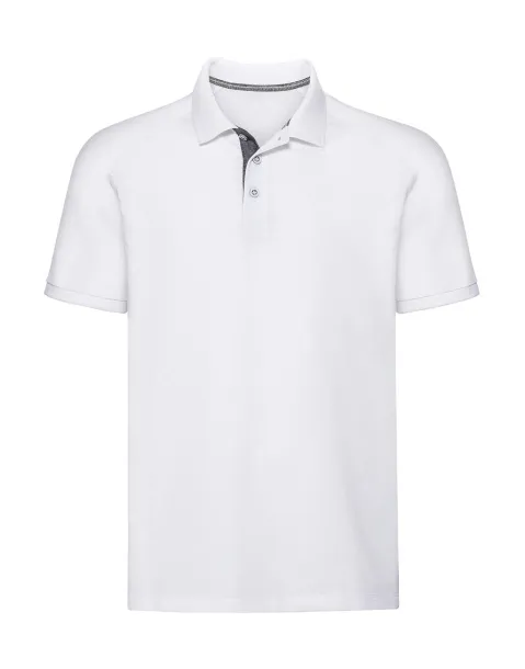  Muška raglan polo majica, 185 g/m² - Russell  Bijela