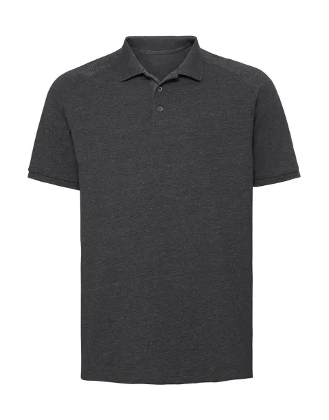  Men's HD Raglan Polo - Russell  Grey Marl