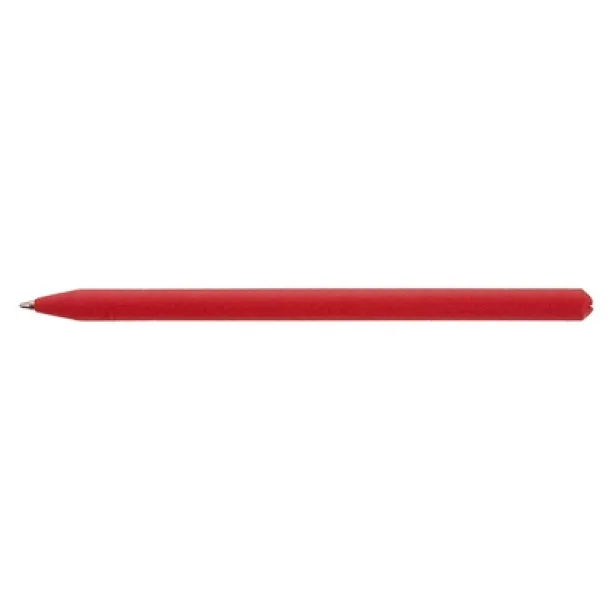  Ball pen made of rolled paper with cap red