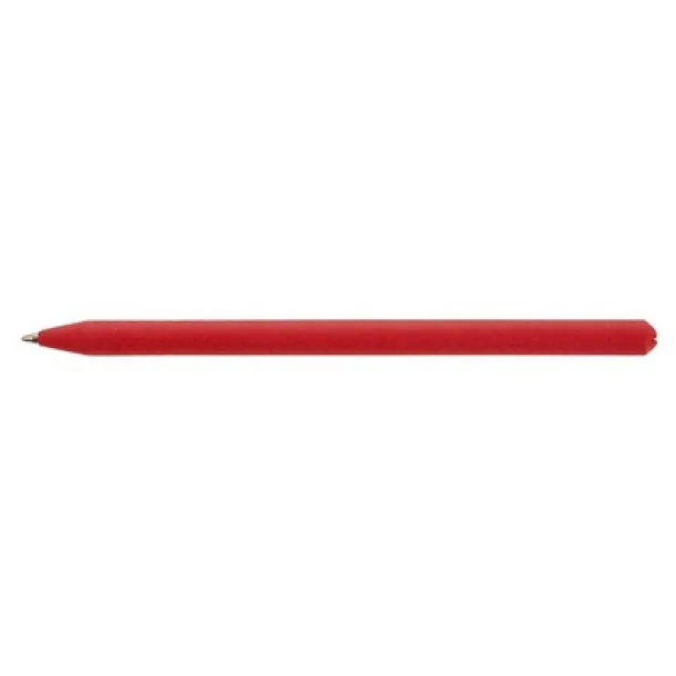  Ball pen made of rolled paper with cap red