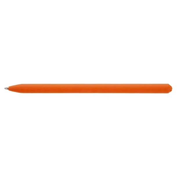  Ball pen made of rolled paper with cap orange