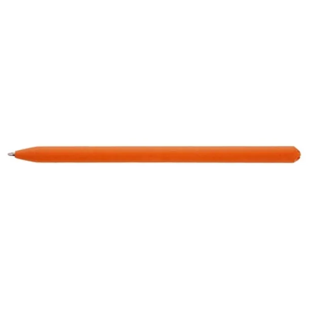  Ball pen made of rolled paper with cap orange