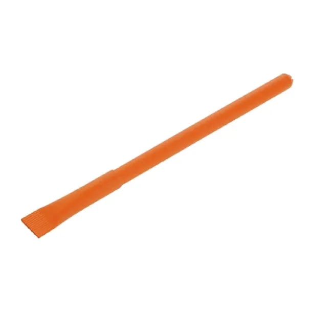  Ball pen made of rolled paper with cap orange