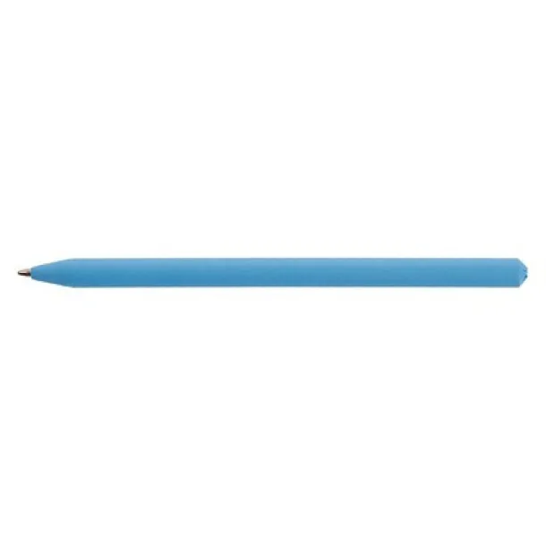  Ball pen made of rolled paper with cap blue