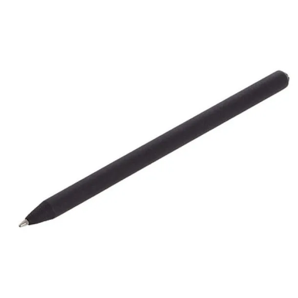  Ball pen made of rolled paper with cap Crna