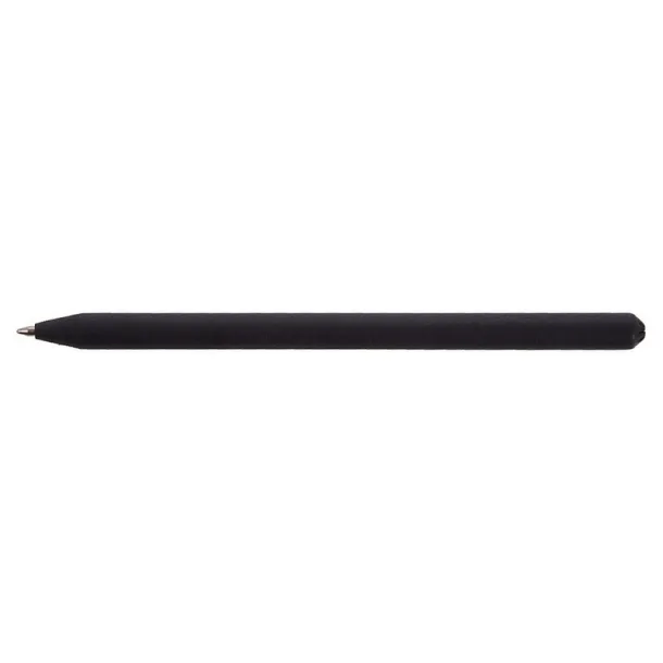  Ball pen made of rolled paper with cap black