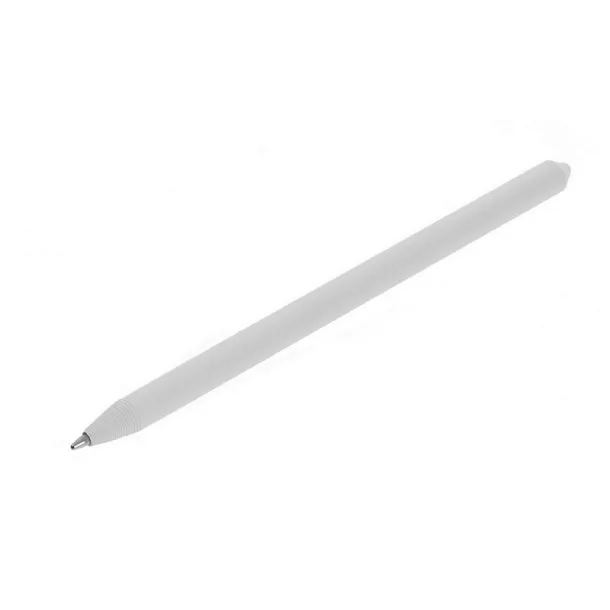  Ball pen made of rolled paper with cap white