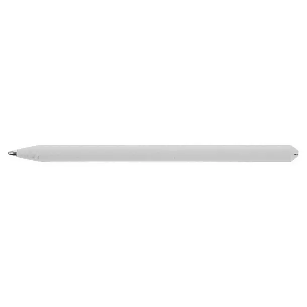  Ball pen made of rolled paper with cap white