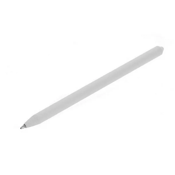  Ball pen made of rolled paper with cap white