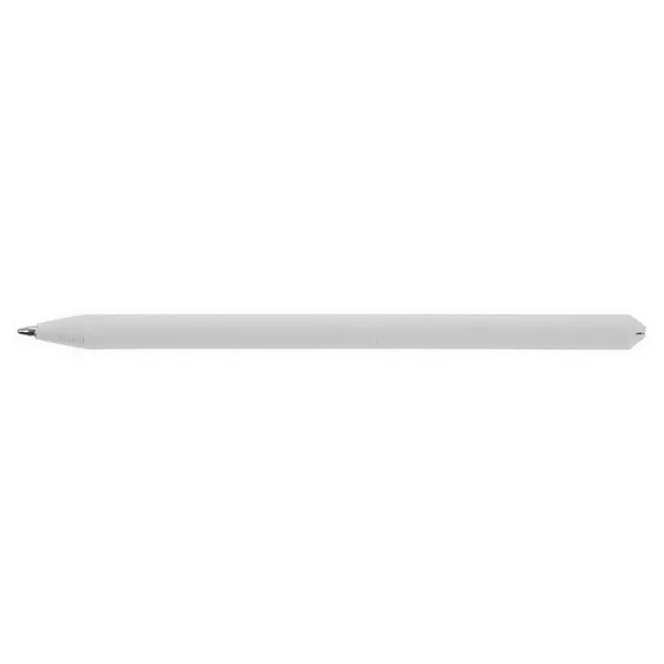  Ball pen made of rolled paper with cap white