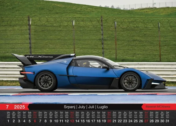  "AUTOMOBILI" color calendar Color