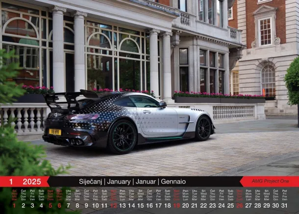  "AUTOMOBILI" color calendar Color