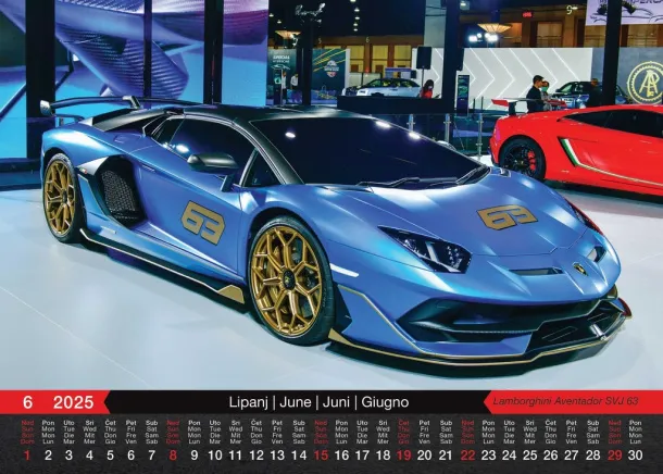  "AUTOMOBILI" color calendar Color