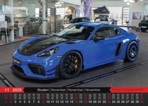  "AUTOMOBILI" color calendar Color