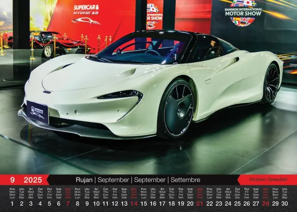  "AUTOMOBILI" color calendar Color