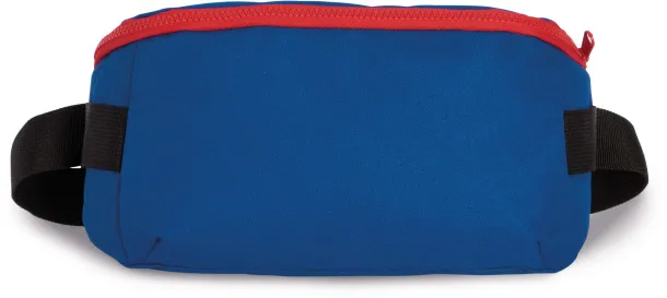  SADDLEBAG WITH MODERN FASTENING IN CONTRASTING COLOURS - Kimood Royal blue Paprika Red