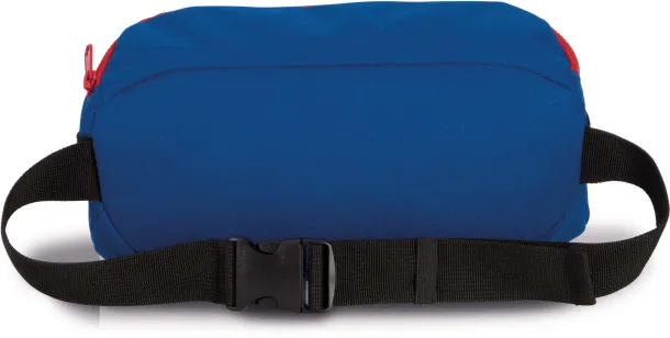  SADDLEBAG WITH MODERN FASTENING IN CONTRASTING COLOURS - Kimood Royal blue Paprika Red