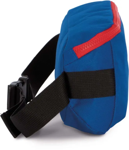  SADDLEBAG WITH MODERN FASTENING IN CONTRASTING COLOURS - Kimood Royal blue Paprika Red