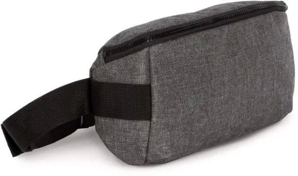  SADDLEBAG WITH MODERN FASTENING IN CONTRASTING COLOURS - Kimood Dark Grey Heather Black